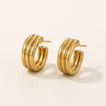 Load image into Gallery viewer, Arabella Hoopies Gold Plate
