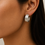 Load image into Gallery viewer, Arabella Hoopies Sterling Silver
