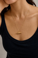 Load image into Gallery viewer, Toggle Necklace Gold Plate
