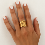 Load image into Gallery viewer, Dispari ring - gold plated
