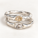 Load image into Gallery viewer, Solare ring with stone - sterling silver

