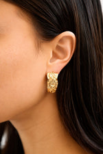 Load image into Gallery viewer, Dreamer Hoop Earrings Gold Plate
