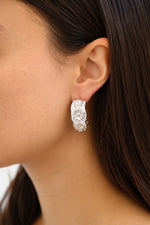 Load image into Gallery viewer, Dreamer Hoop Earrings Sterling Silver
