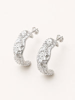Load image into Gallery viewer, Dreamer Hoop Earrings Sterling Silver
