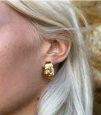 Rocca Earrings - Sterling Silver with 22k Gold Plating