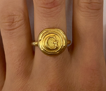 Load image into Gallery viewer, Gold Plated Round Personalised Ring
