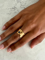 Load image into Gallery viewer, PICOS SASSO RING - Sterling Silver WITH 22K Gold Plating | BIRTHSTONE
