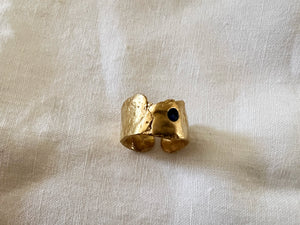 PICOS SASSO RING - Sterling Silver WITH 22K Gold Plating | BIRTHSTONE