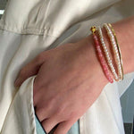 Load image into Gallery viewer, PINK LADY TRIPLE WRAP BRACELET
