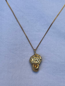 SIGLA Necklace - 22k Gold Plate | BIRTHSTONE